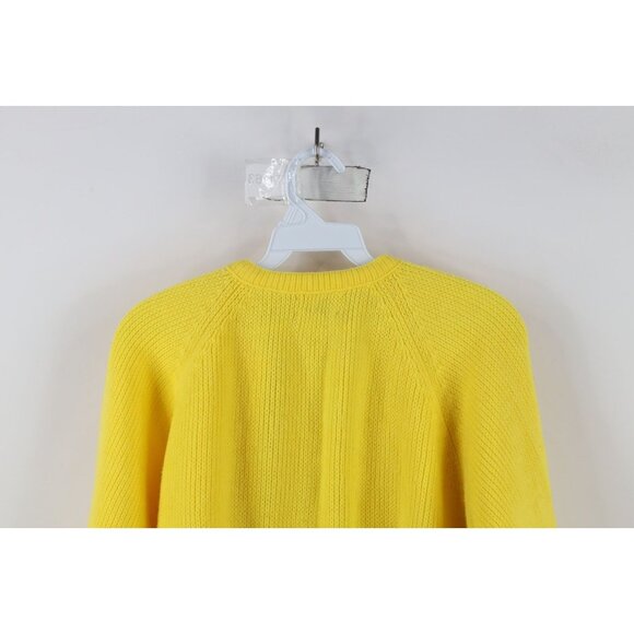 Vintage 60s Macys Womens Small Diamond Ribbed Knit Open Front Cardigan Sweater - Picture 9 of 10